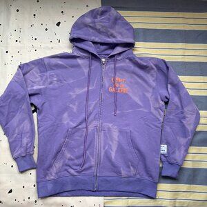 Gallery Dept Purple Sun Faded French Logo Zip Up Hoodie